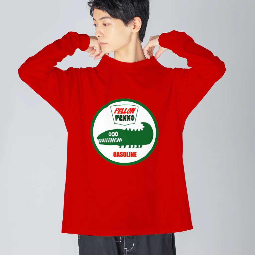 PELLONPEKKOのガソリン看板風 Big Long Sleeve T-Shirt