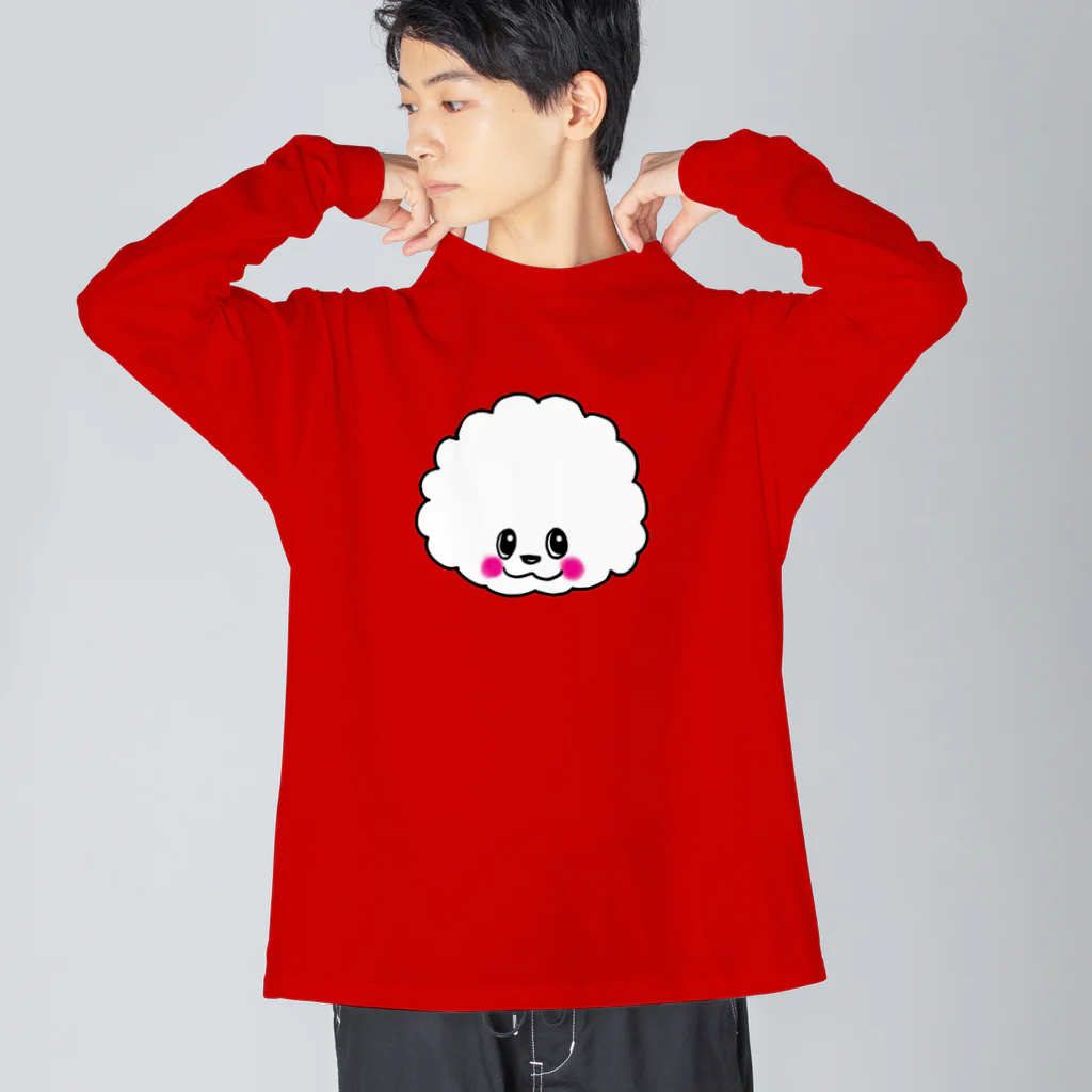 Yellow Ribbon Dog Shopのふわふわアフロちゃん Big Long Sleeve T-Shirt