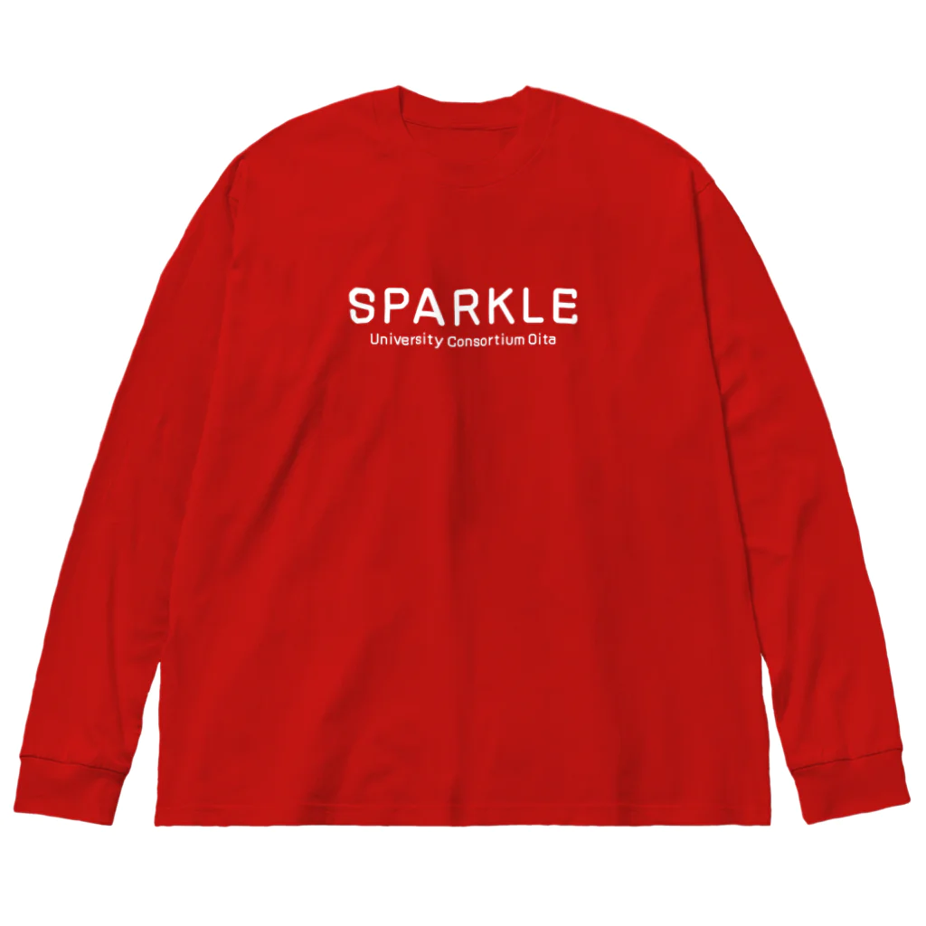 SPARKLEのSPARKLE-シンプル白字 Big Long Sleeve T-Shirt