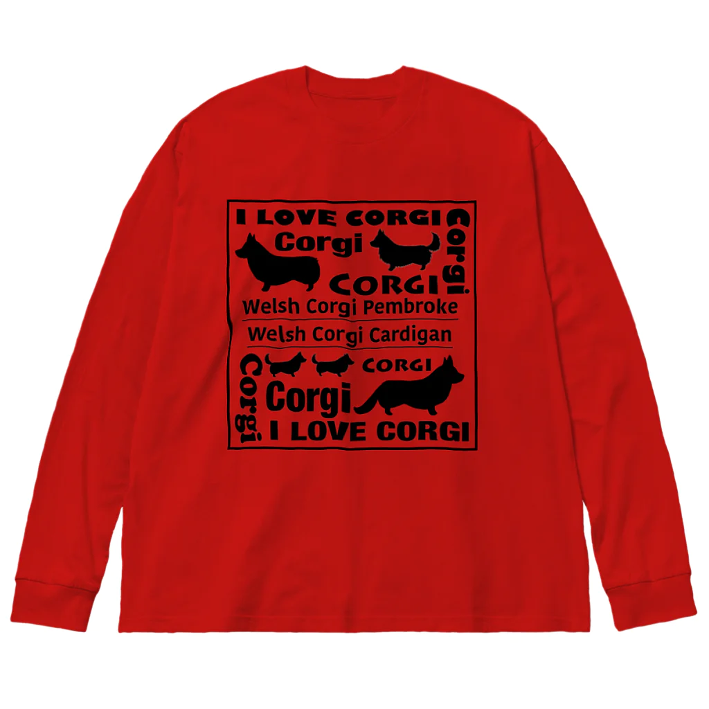 5corgisのI LOVE CORGI  Big Long Sleeve T-Shirt