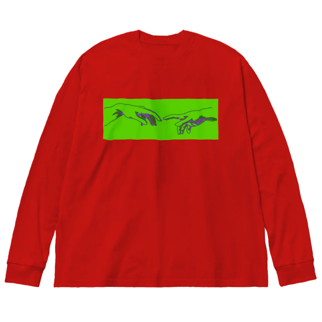 QB🦖の宇宙への飛行_gr Big Long Sleeve T-Shirt