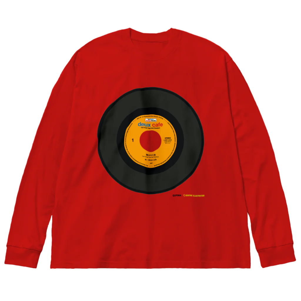 Quatre Illustrationのキャトルレコード02-A Big Long Sleeve T-Shirt