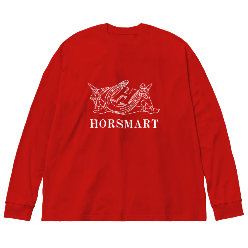 HORSMART公式ショップの色選べます『HORSMARTオリジナル商品（ホワイト）』 ビッグシルエットロングスリーブTシャツ