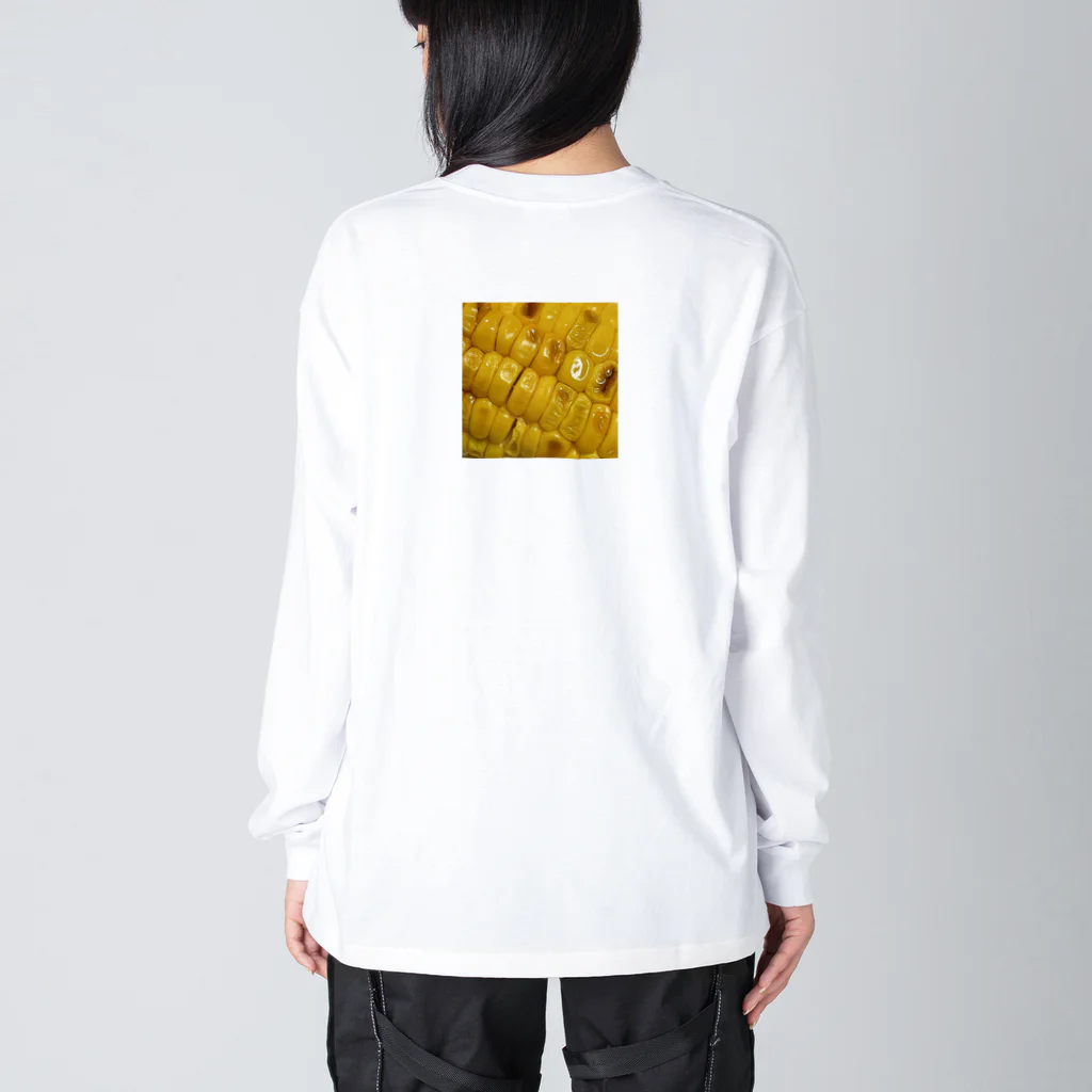 あゆのしおやきの焼きとうもろこし ビッグシルエットロングスリーブTシャツ