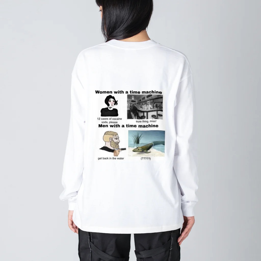 ETKH ＄toreのwith a time machine ビッグシルエットロングスリーブTシャツ