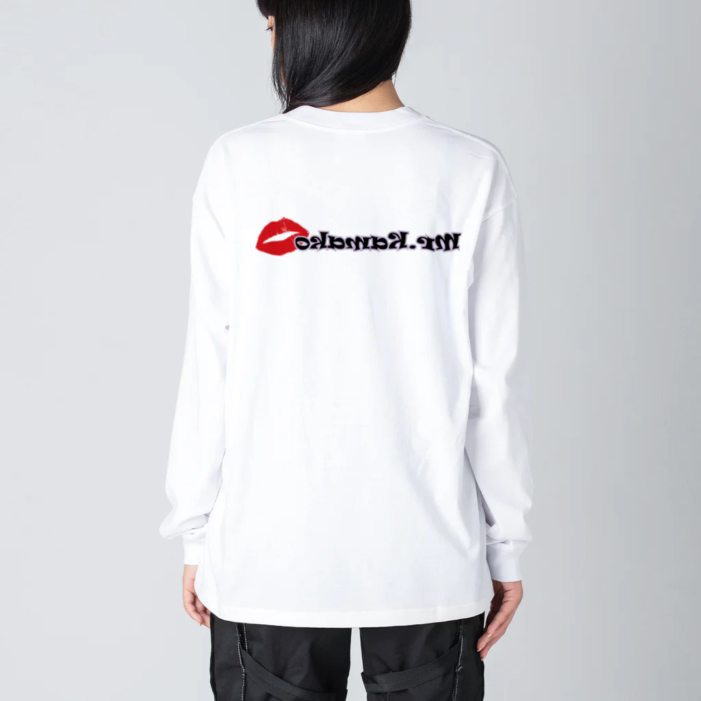Mr.Kamako　～かま子の沼&かま子の飯 オリジナルグッズSHOP～のロゴ　モノクロ Big Long Sleeve T-Shirt