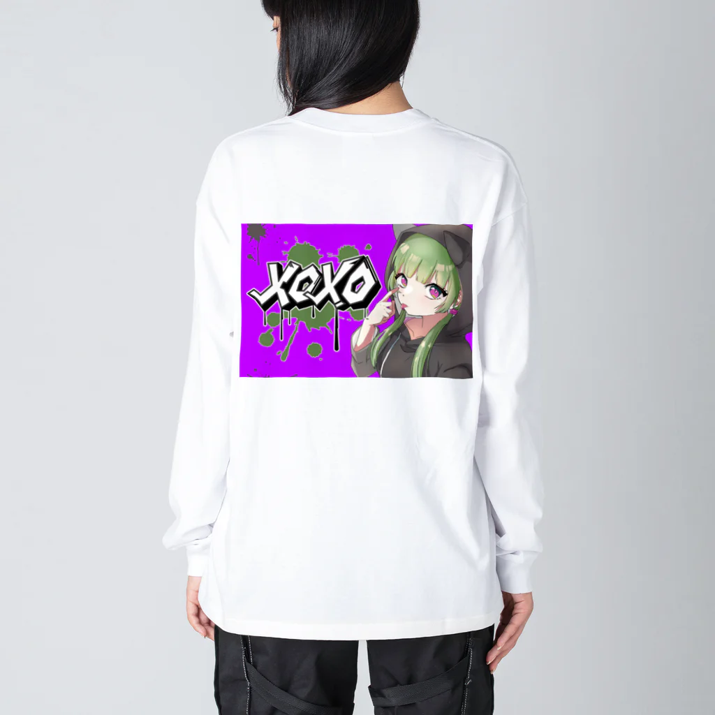 BuddhismのXOXOシリーズ【Hanyna】Ver.PURPLE ビッグシルエットロングスリーブTシャツ