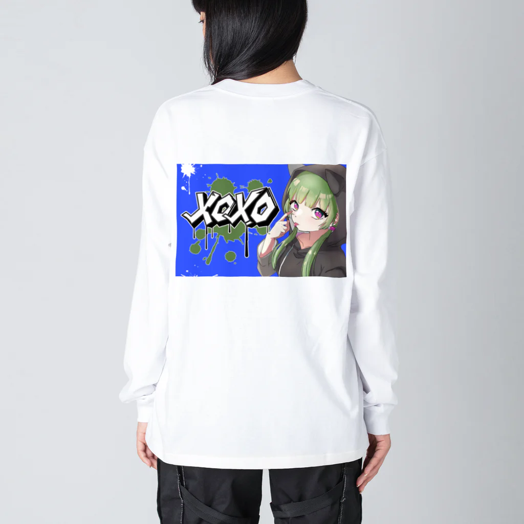 BuddhismのXOXOシリーズ【Hannya】Ver.BLUE Big Long Sleeve T-Shirt