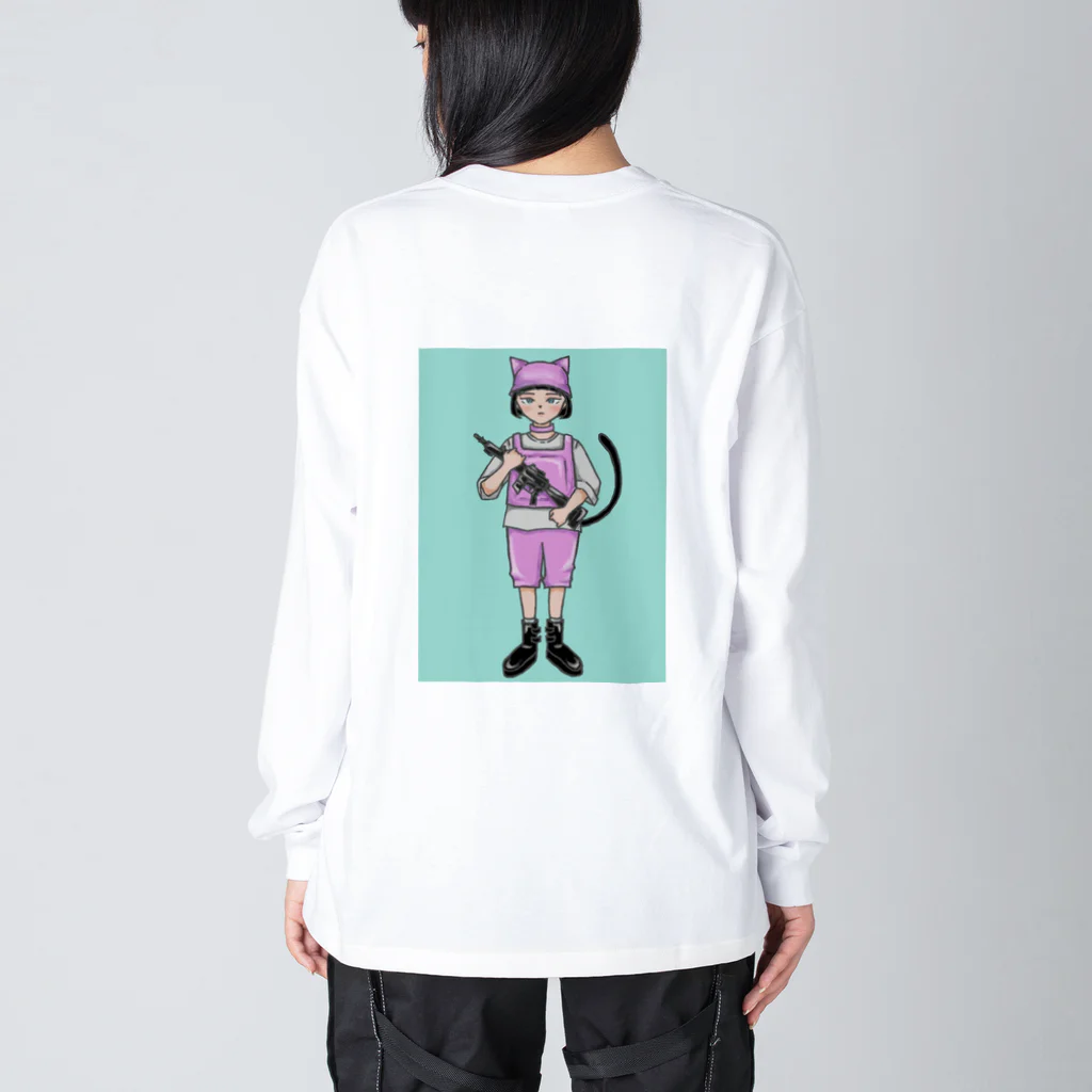 江口　春樹のBud2y 　オーバサイズロングＴシャツ　 ビッグシルエットロングスリーブTシャツ