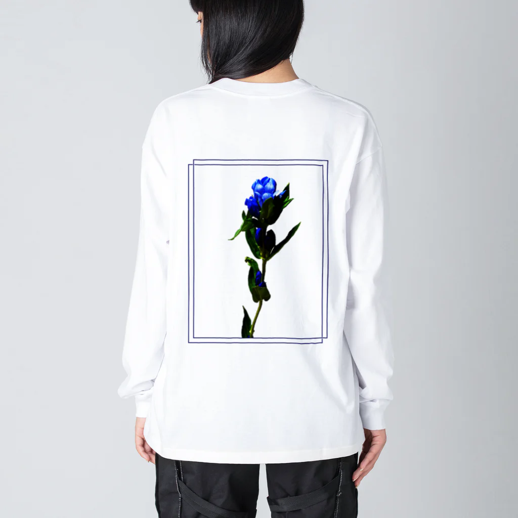 Ameoのリンドウ プリント Big Long Sleeve T-Shirt