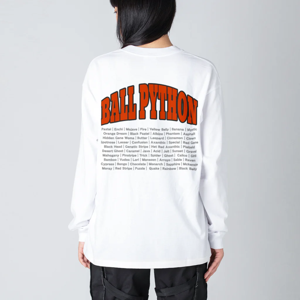 Basic はるの海外バンドT風ボールパイソン Big Long Sleeve T-Shirt