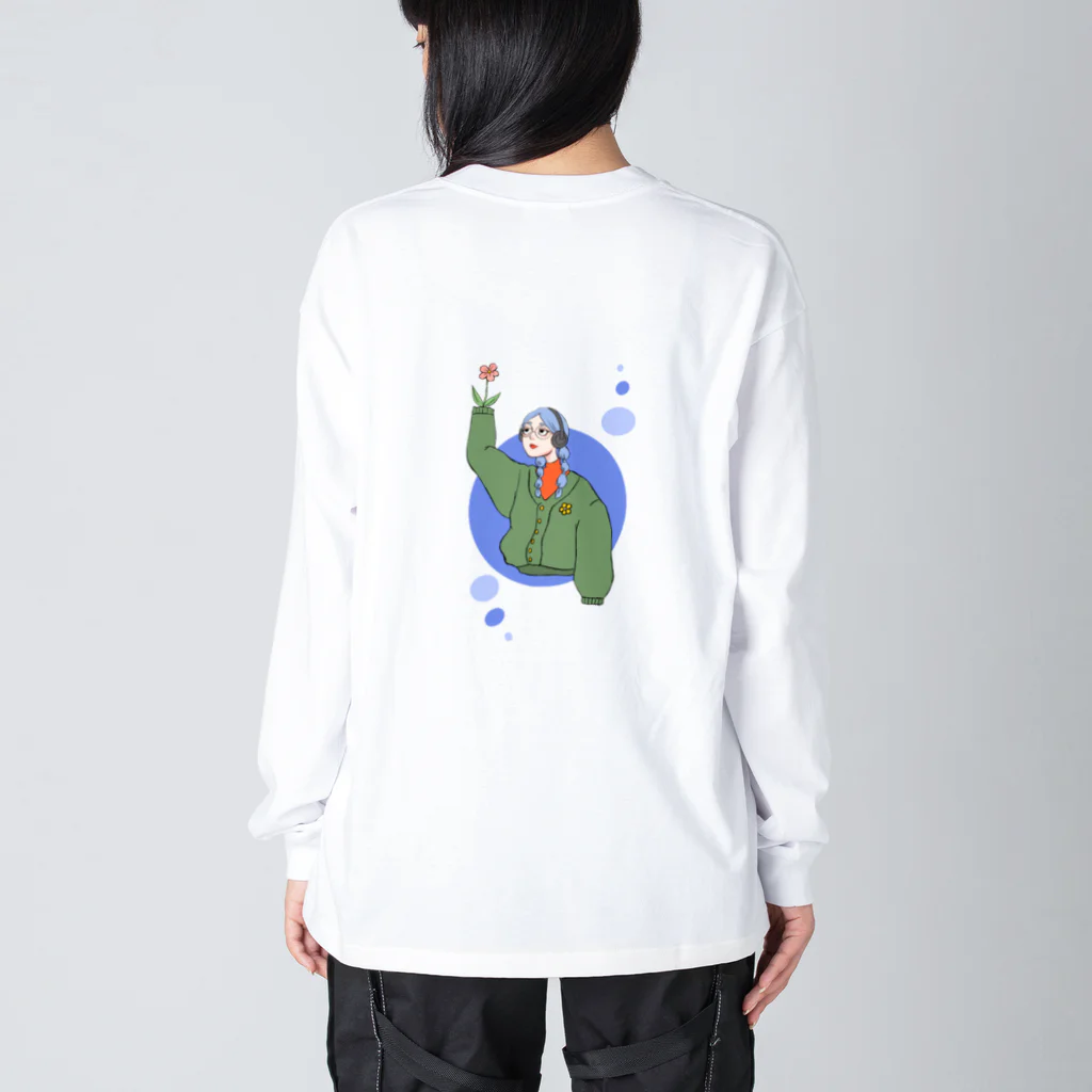  kokeshiのふらわー ビッグシルエットロングスリーブTシャツ