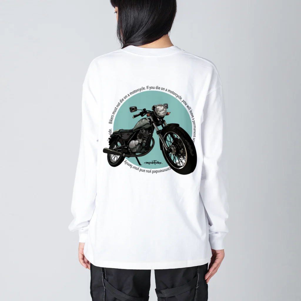 mijinkoFactoryのオートバイ ビッグシルエットロングスリーブTシャツ