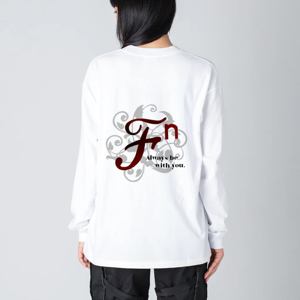 SaionjiNami_OfficialMerchandiseのℱⁿ（世界樹と黒フォント） 西園寺ナミ公式グッズ Big Long Sleeve T-Shirt