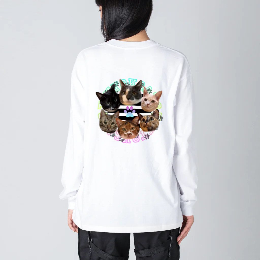 くぅTikTok猫部のTikTok猫部ビッグシルエットロンＴ Big Long Sleeve T-Shirt