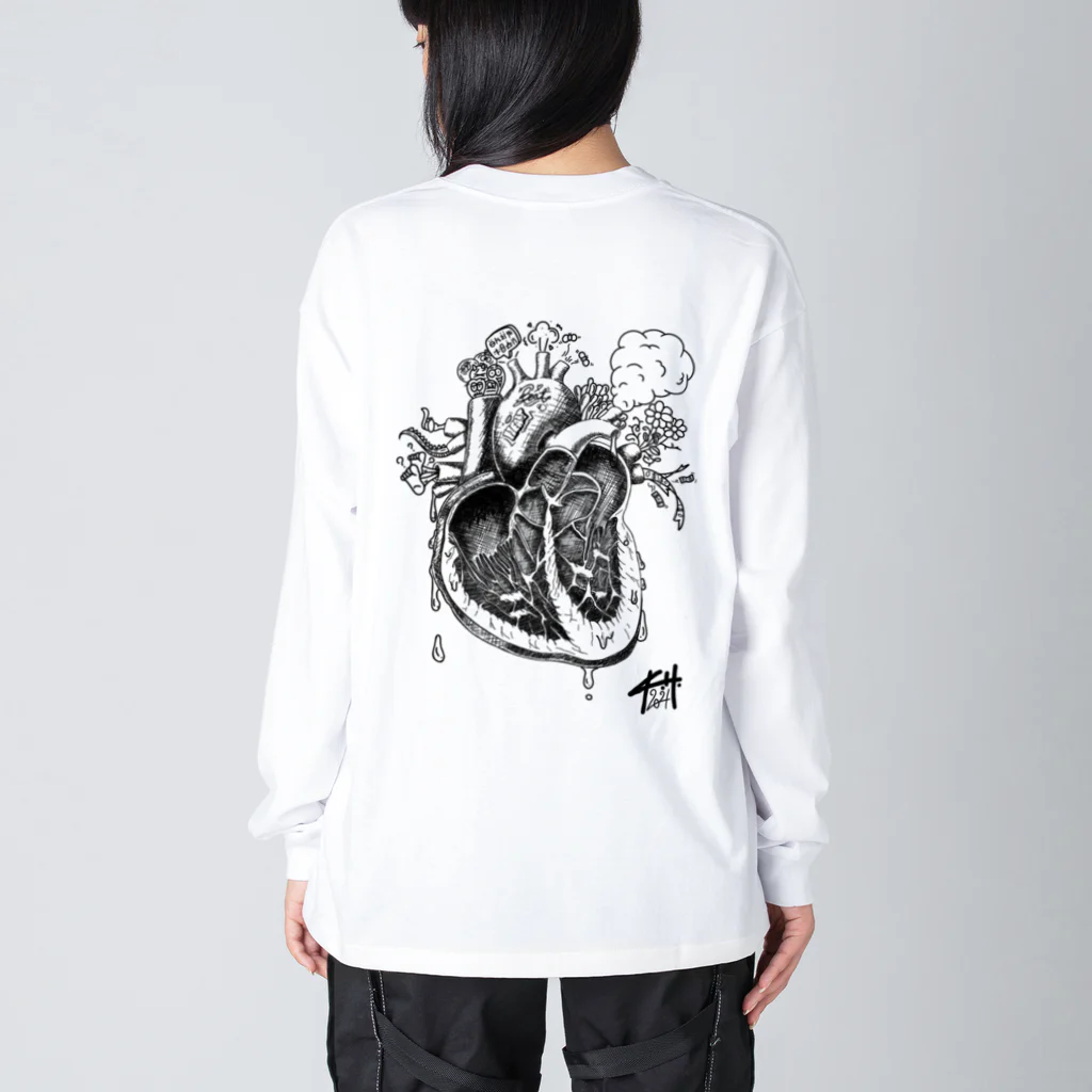 The Sleep WalkersのHeart ビッグシルエットロングスリーブTシャツ