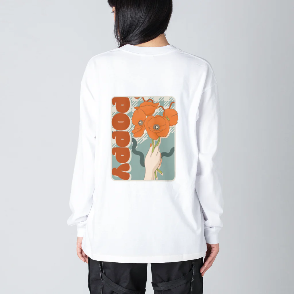 yom_aのポピー＿square ビッグシルエットロングスリーブTシャツ