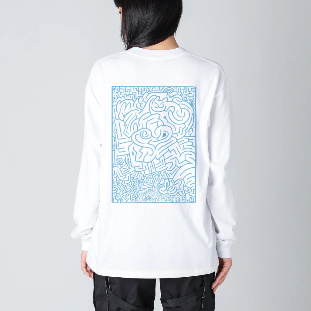 asameacoの背面プリント-まよっT Big Long Sleeve T-Shirt