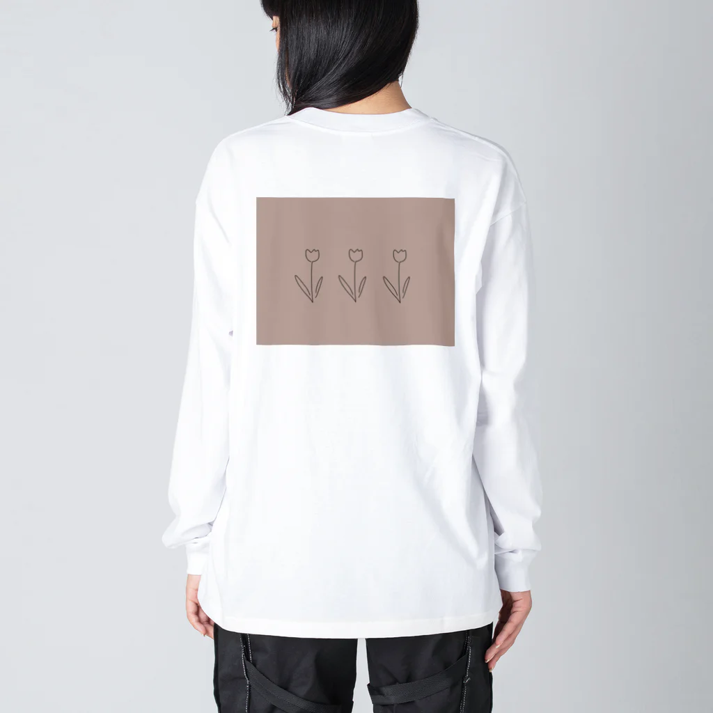 rilybiiのくすみコーラル*** Big Long Sleeve T-Shirt