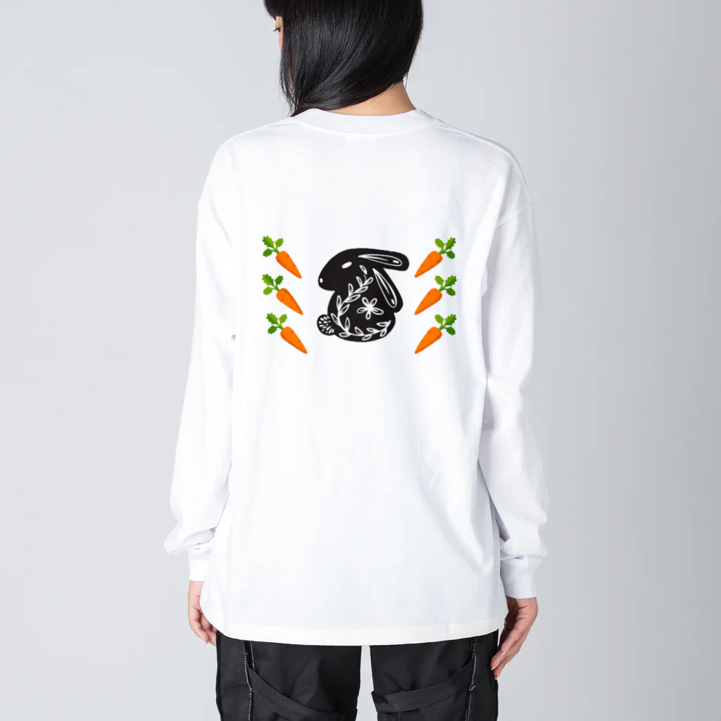 ㌍のるつぼのNight Rabbit Big Long Sleeve T-Shirt