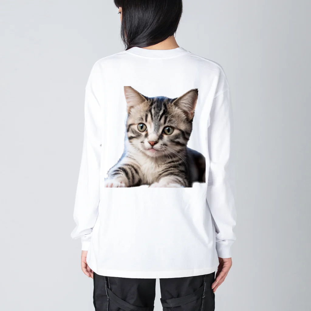 幸運を呼ぶ幸せ丸出しショップの幸運を呼ぶ可愛いネコちゃん Big Long Sleeve T-Shirt