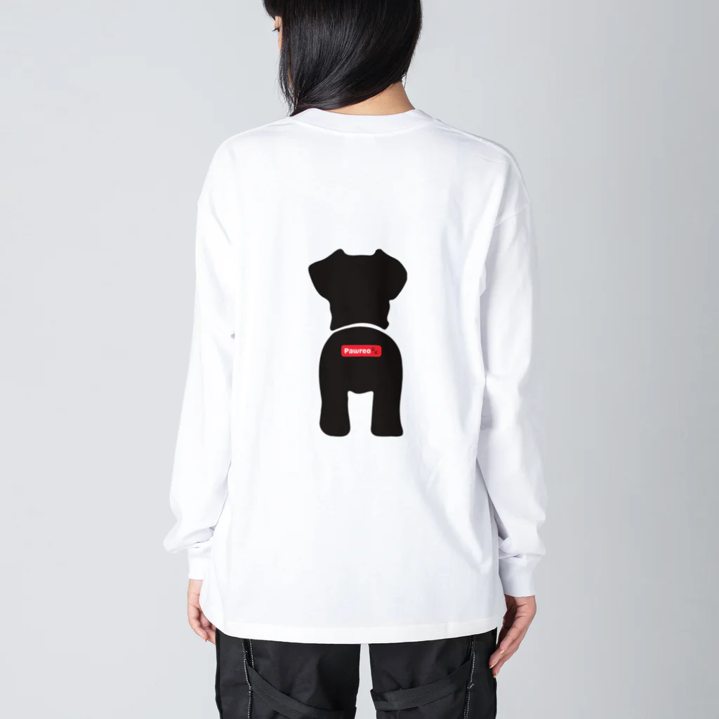 BarkingBeatsのPawreo🐾 ブラックコレクション Big Long Sleeve T-Shirt