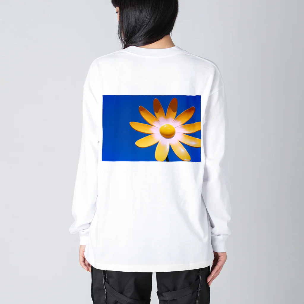 ハナノヒの黄色の花 ビッグシルエットロングスリーブTシャツ