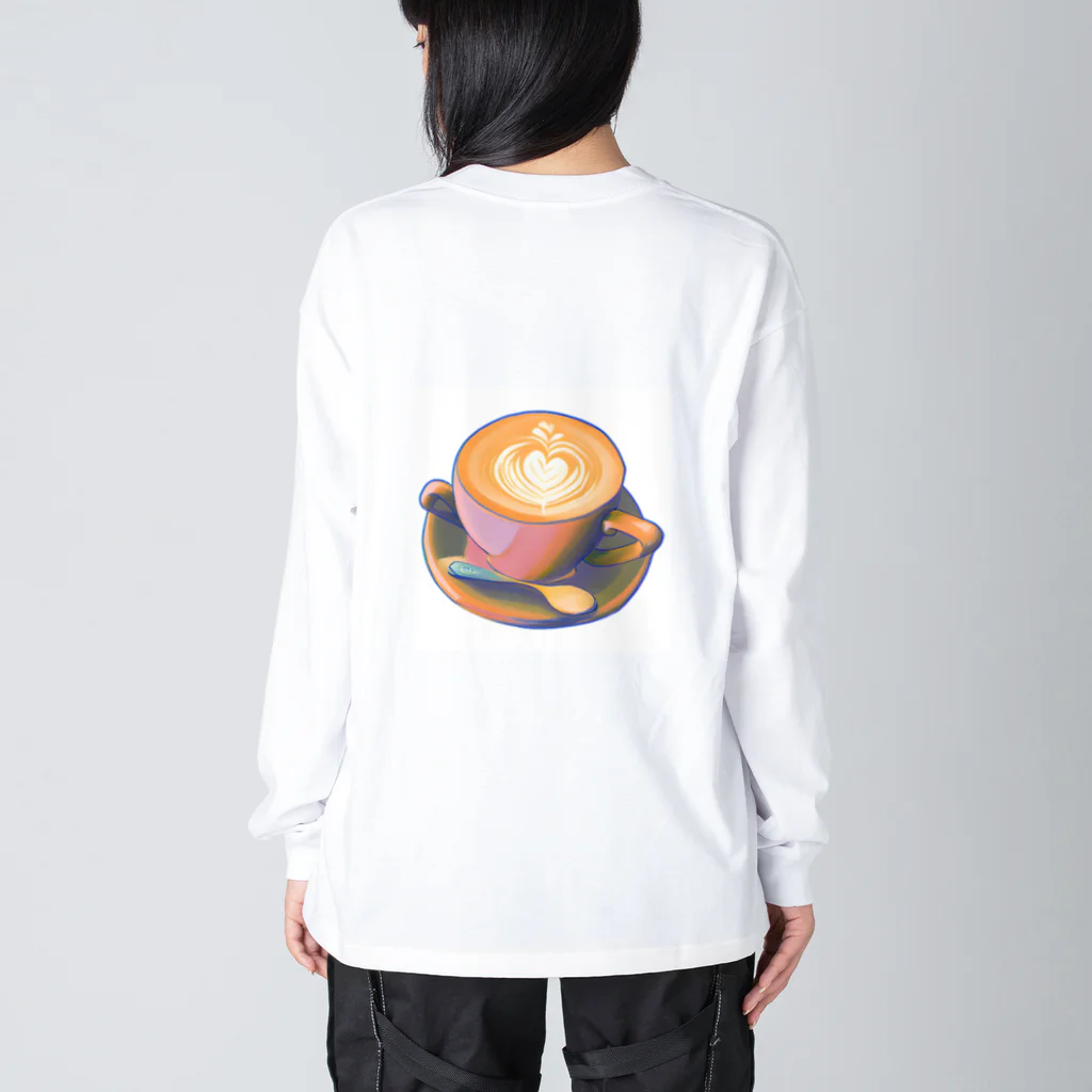 Kyoshimasaのカフェ好き ビッグシルエットロングスリーブTシャツ