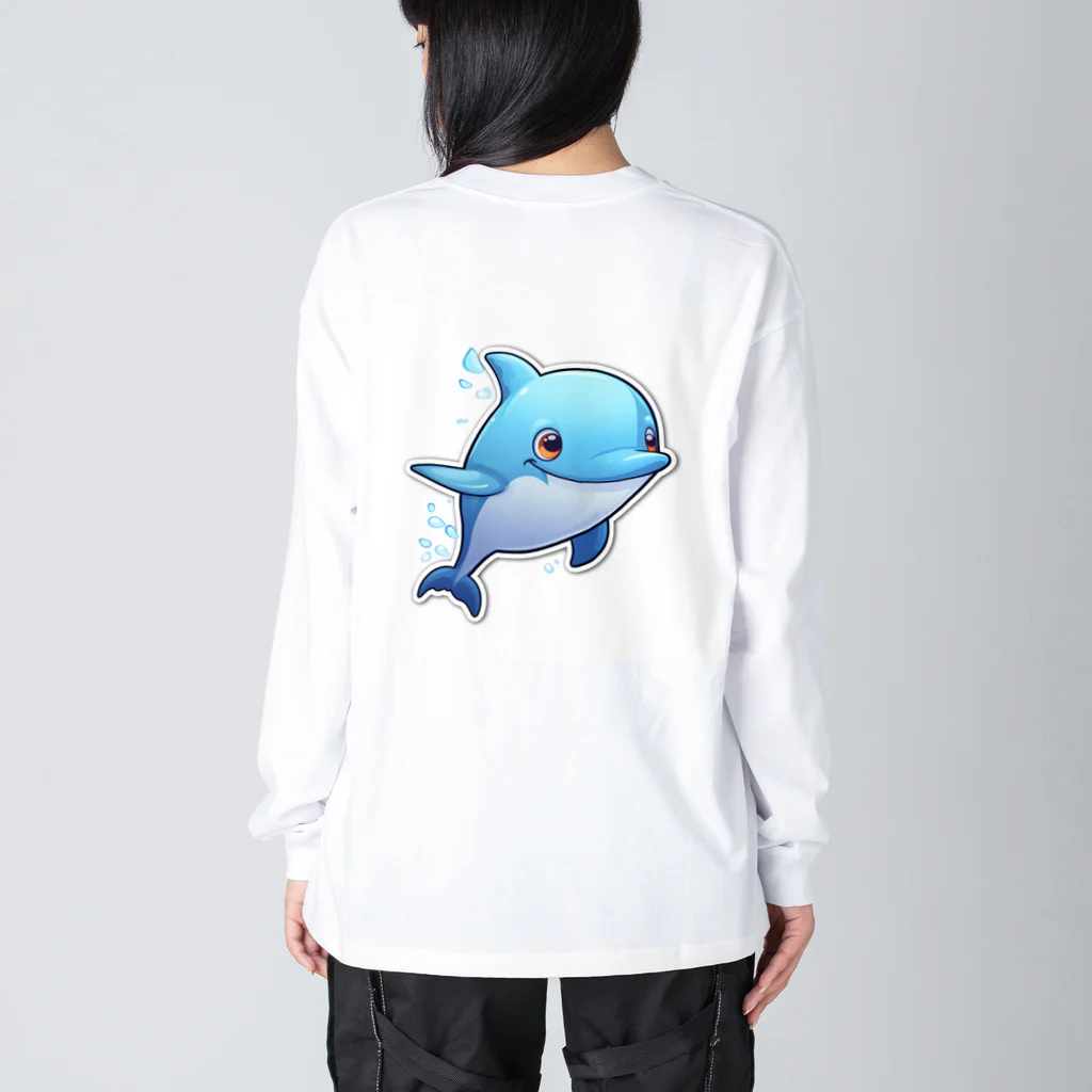 ワクワクセレブレイトのイルカくん Big Long Sleeve T-Shirt