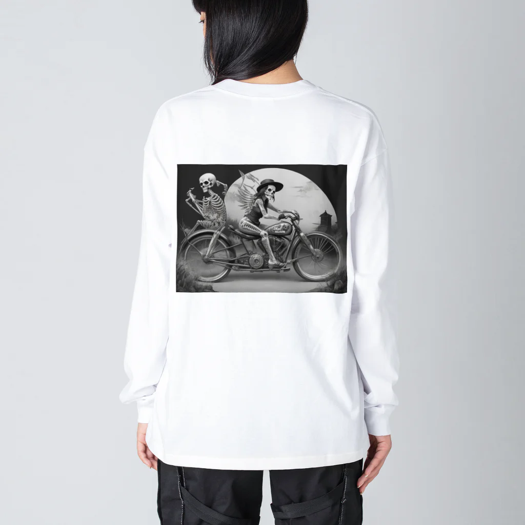 Skull sectionのドクロとバイク Big Long Sleeve T-Shirt