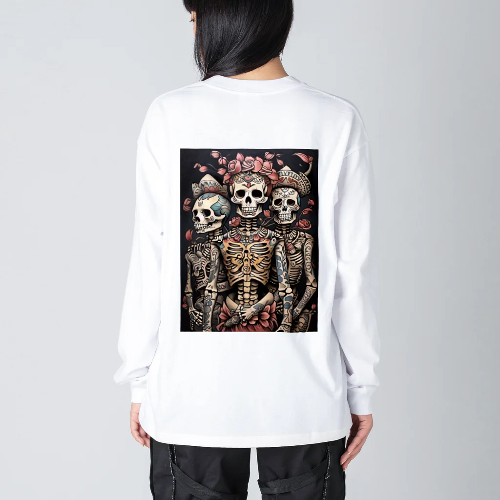 Skull sectionのガイコツのデザイン ビッグシルエットロングスリーブTシャツ