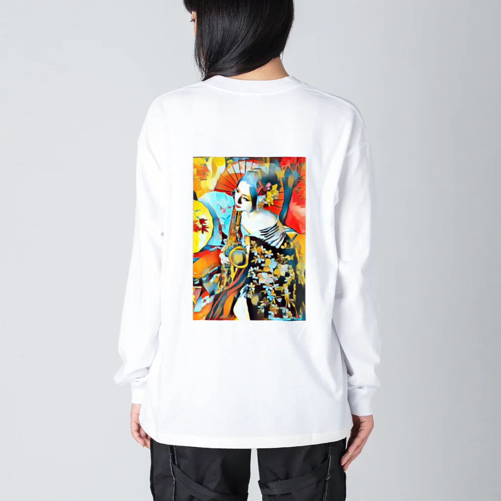 UkoSaxyアゲアゲグッズのUkoSaxyアゲアゲグッズ復刻版 Big Long Sleeve T-Shirt