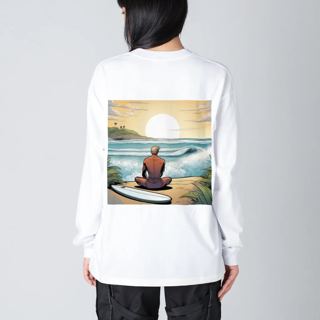 HAMMER　PROJECTのSunset Soul Surfer (サンセット ソウルサーファー) ビッグシルエットロングスリーブTシャツ