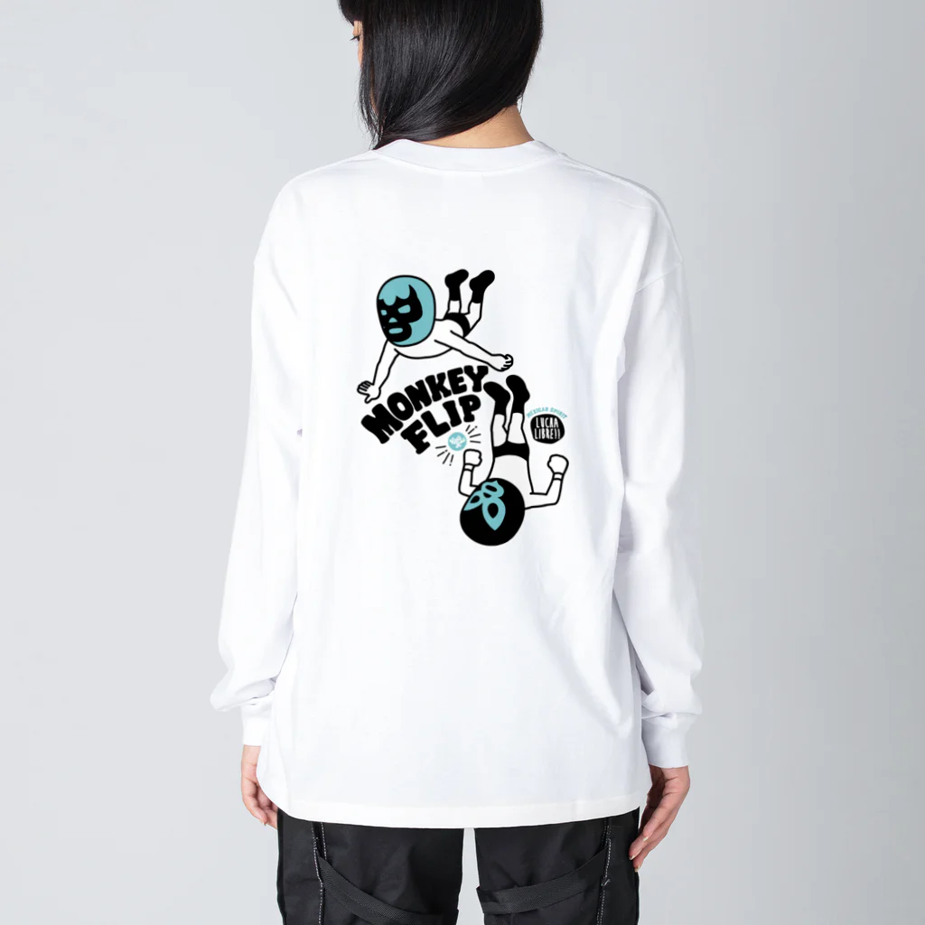 LUCHAの(バックプリント)MONKEY FLIP Big Long Sleeve T-Shirt