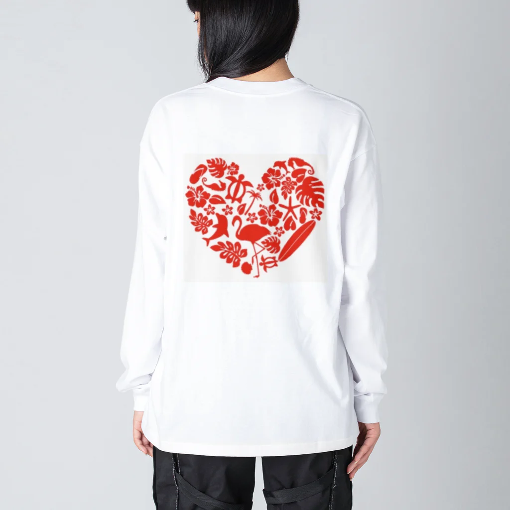 Angel  SmileのHawaiian Heart Big Long Sleeve T-Shirt