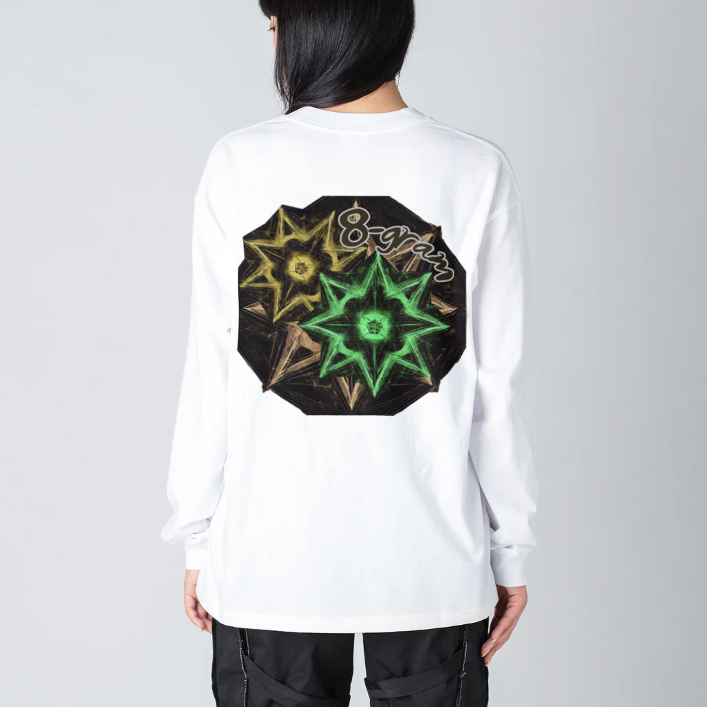 NaROOMの【Abstract Design】8-gram 八芒星🤭 Big Long Sleeve T-Shirt