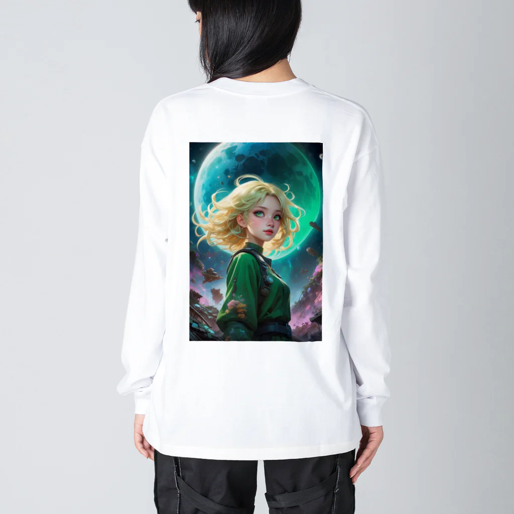 AQUAMETAVERSEの宇宙の凛とした姫 アメジスト 2846 Big Long Sleeve T-Shirt