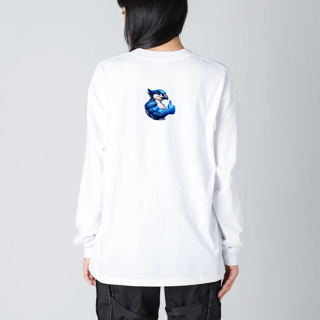 yamasho24のご機嫌青い鳥 ビッグシルエットロングスリーブTシャツ