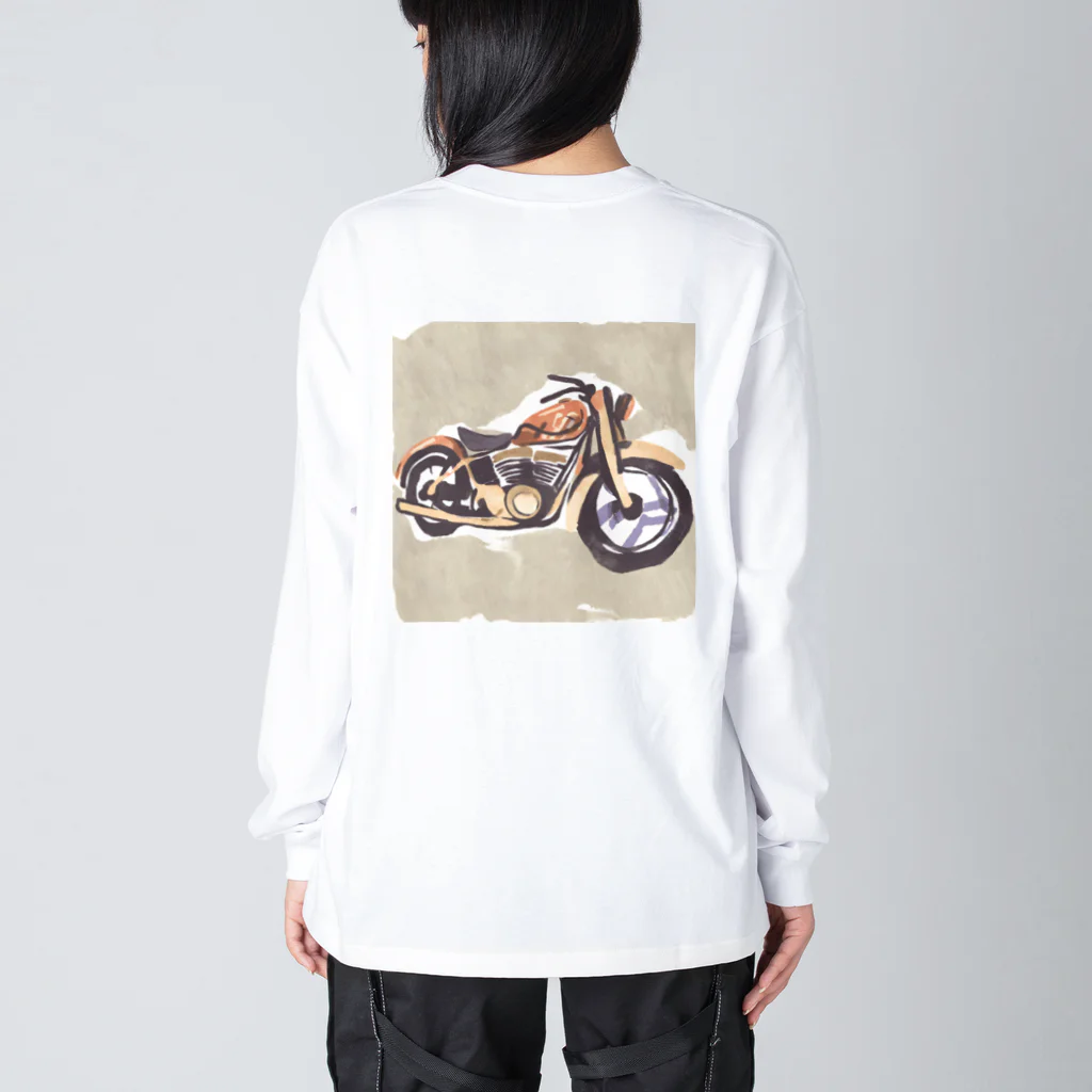 TILUのMotorcycle Big Long Sleeve T-Shirt