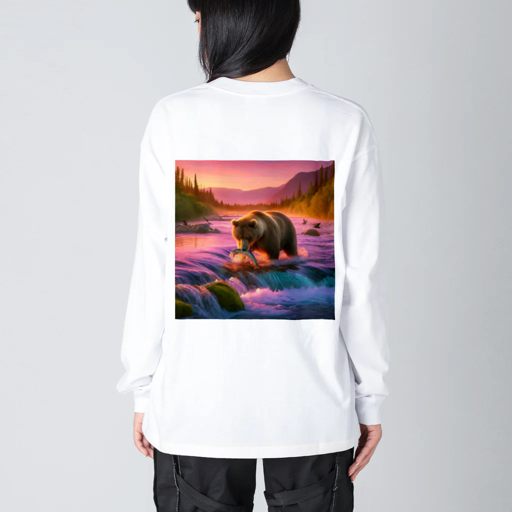 OHANA_087のアラスカのグリズリー Big Long Sleeve T-Shirt