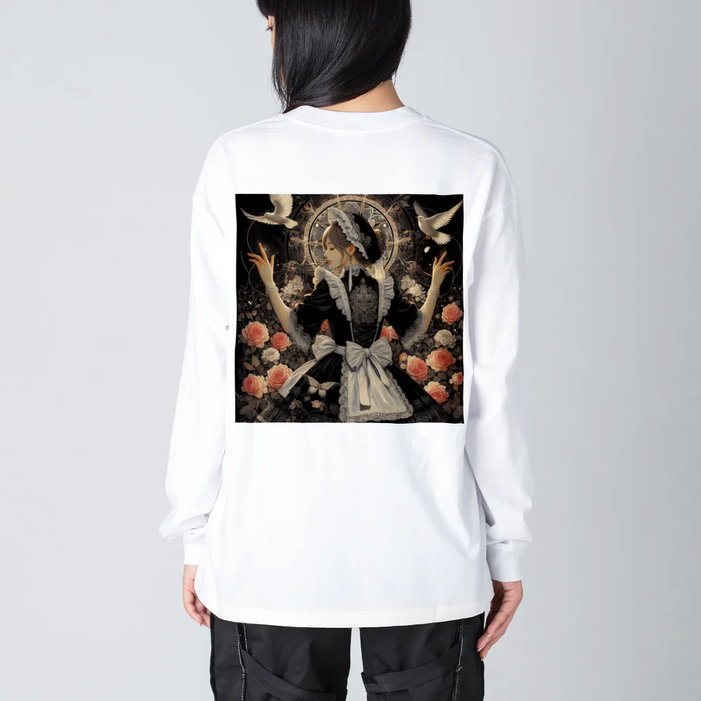 ミレーナのメイド黒 Big Long Sleeve T-Shirt