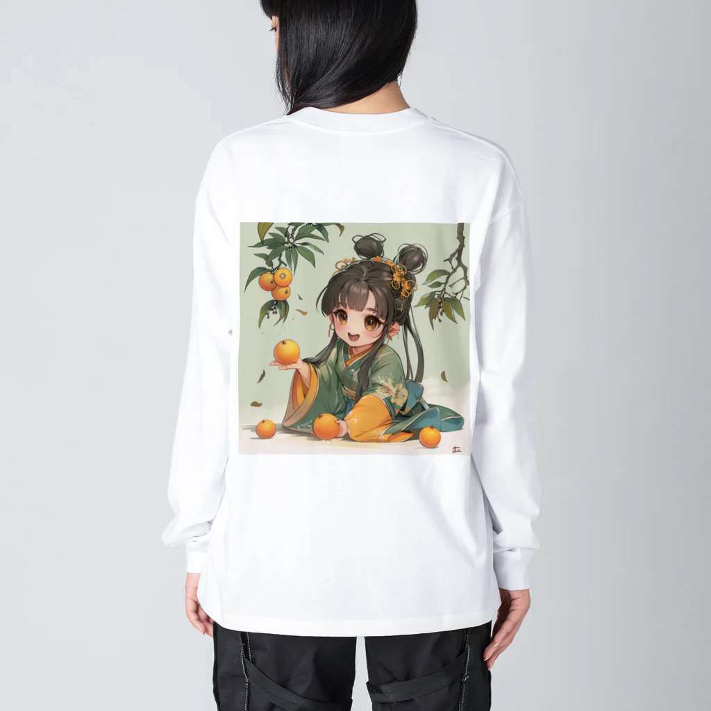 AQUAMETAVERSEの小さな弁財天様が豊富な収穫に喜び アメジスト 2846 Big Long Sleeve T-Shirt