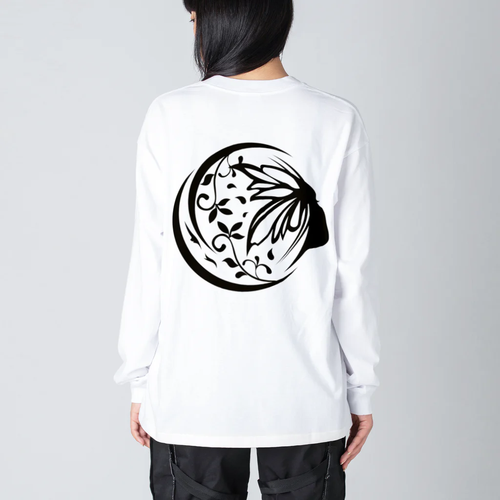 ブルームのBloomロゴシリーズ黒 Big Long Sleeve T-Shirt