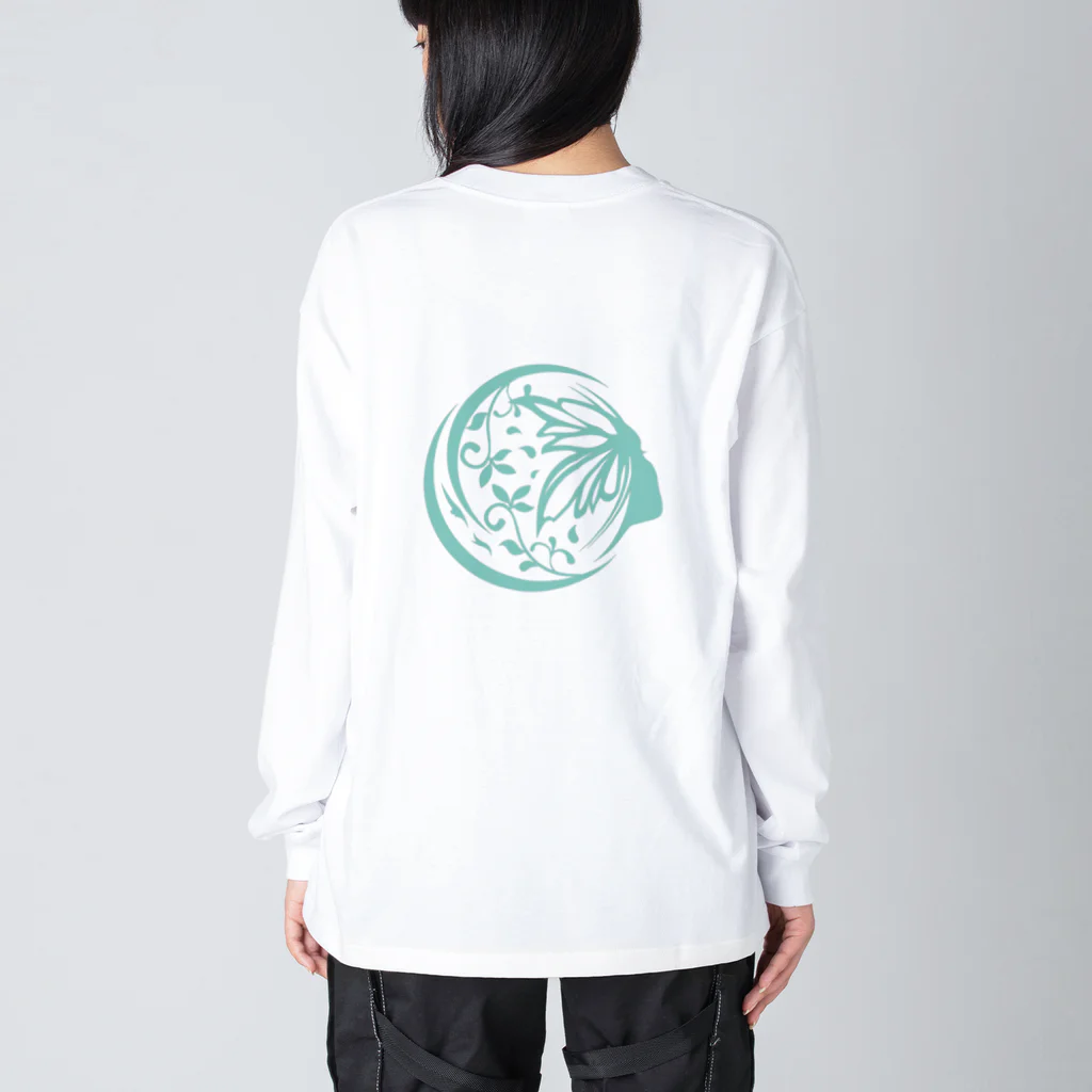 ブルームのBloomロゴシリーズ青 Big Long Sleeve T-Shirt