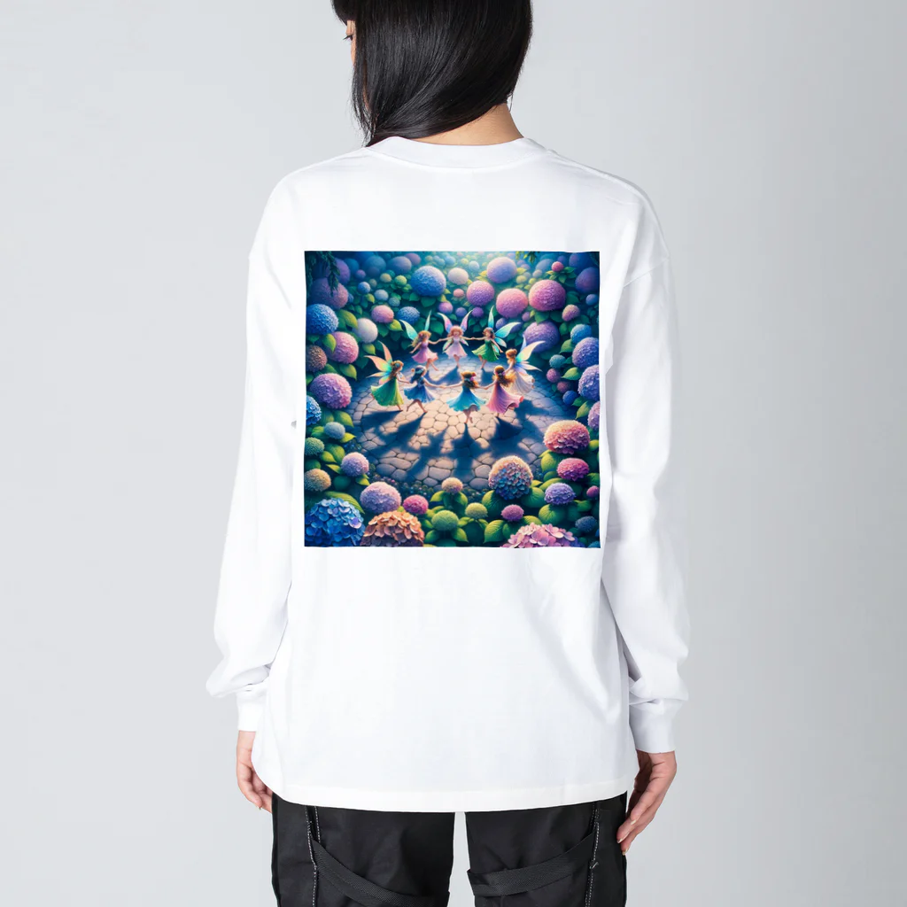 かるるんショップのあじさいと妖精 Big Long Sleeve T-Shirt