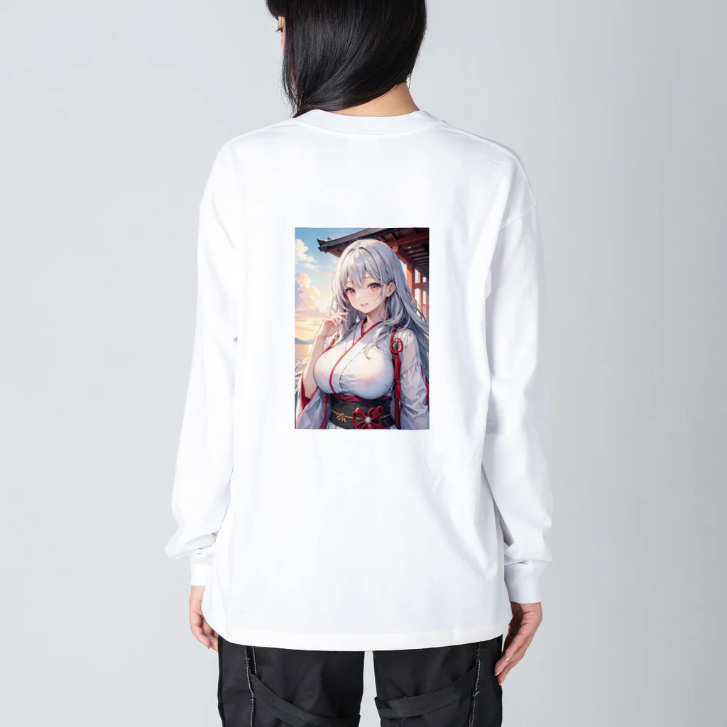 巫女スタぐらむの綺麗な巫女 Big Long Sleeve T-Shirt