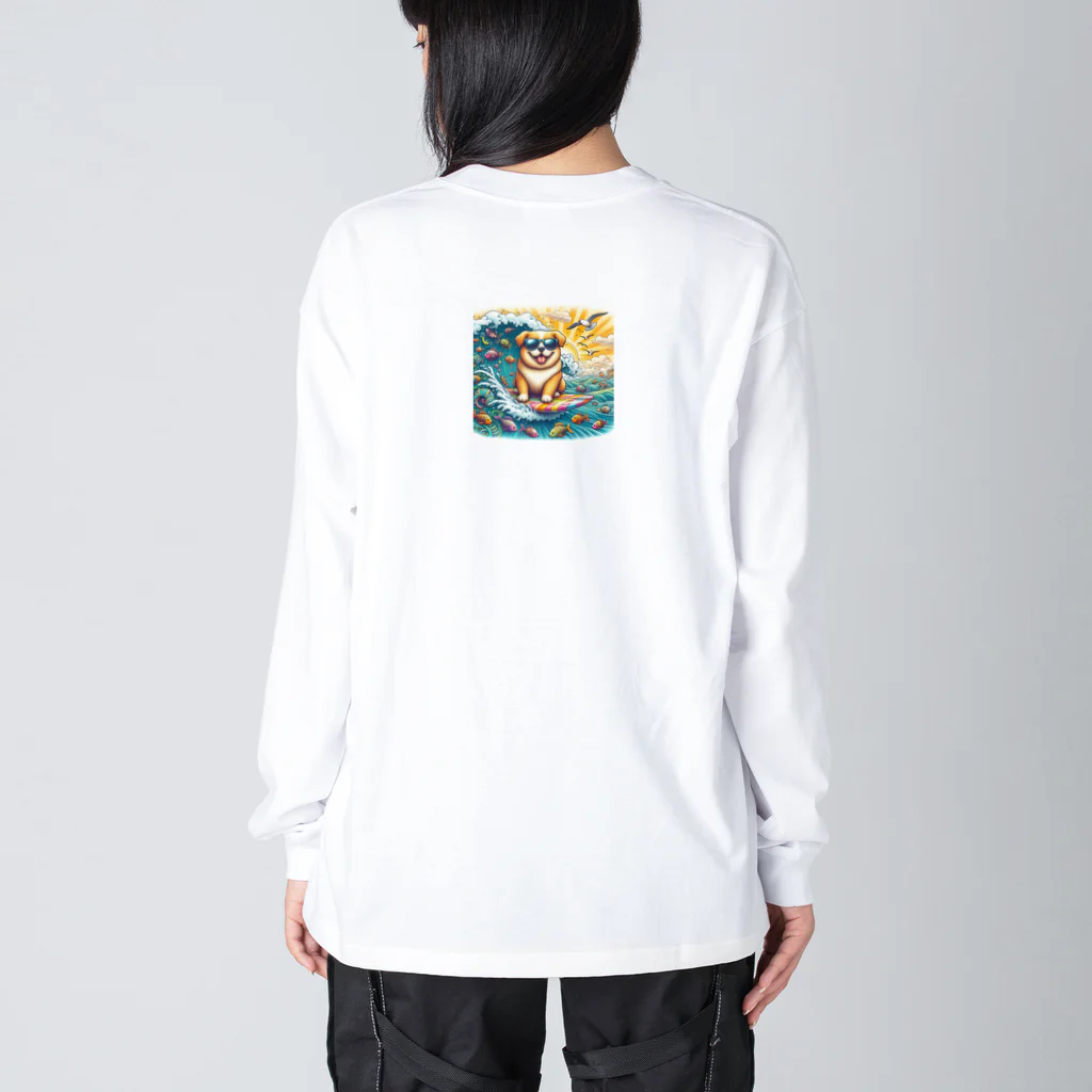 Mizのゆるハウスのサーフィンワンコ Big Long Sleeve T-Shirt