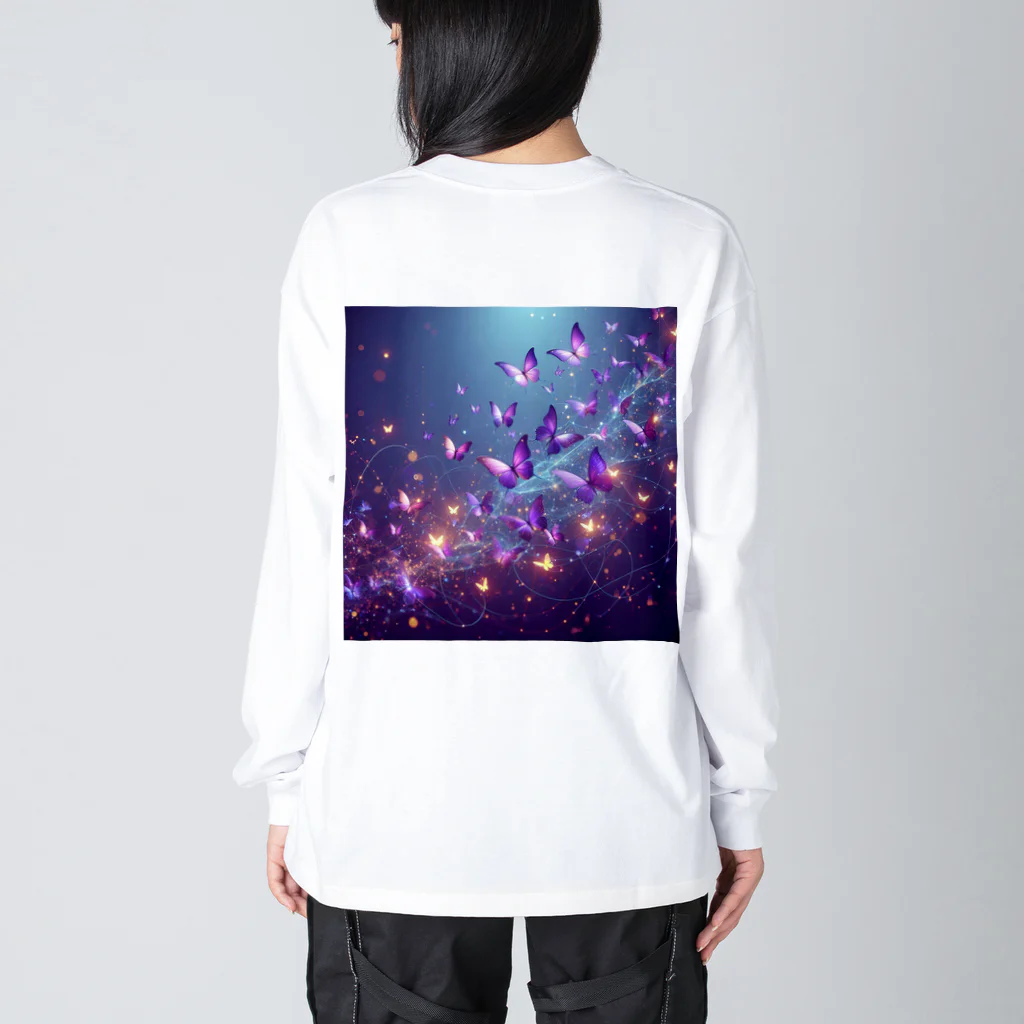 Hojo_Gorozaemonの紫蝶・壱 Big Long Sleeve T-Shirt