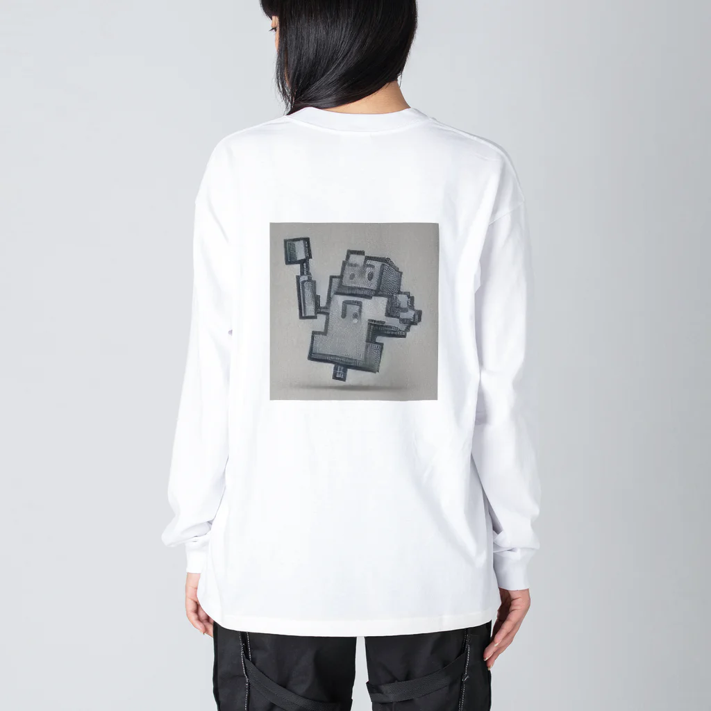 t_08のロボット ビッグシルエットロングスリーブTシャツ