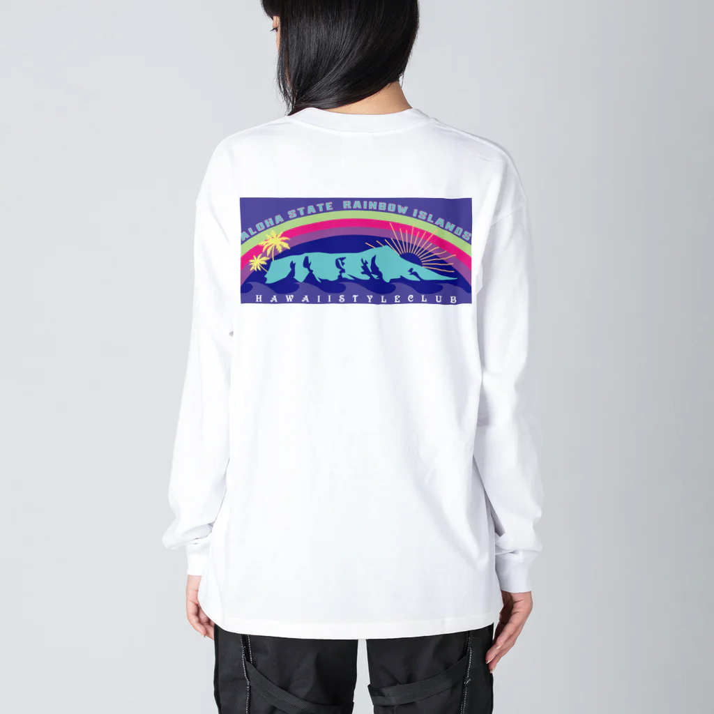 ハワイスタイルクラブの〔Back Print〕 Hawaiian monument ビッグシルエットロングスリーブTシャツ